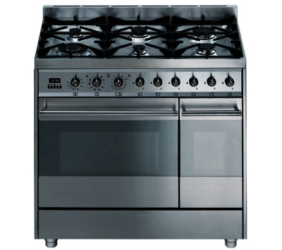 SMEG  Symphony 90 Dual Fuel Range Cooker - Stainless Steel